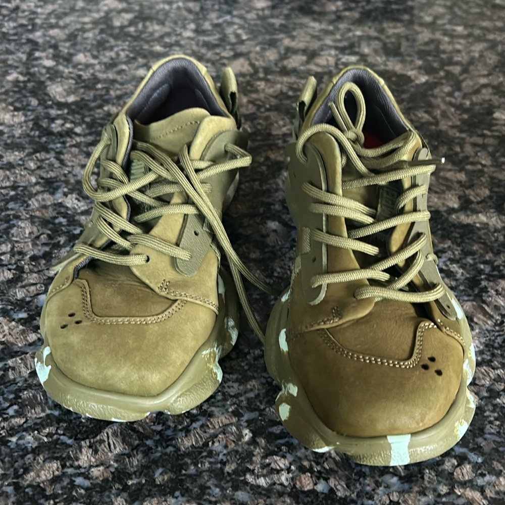CAMPER KARST GREEN NUBUCK/TEXTILE SNEAKER FOR KIDS SIZE 36